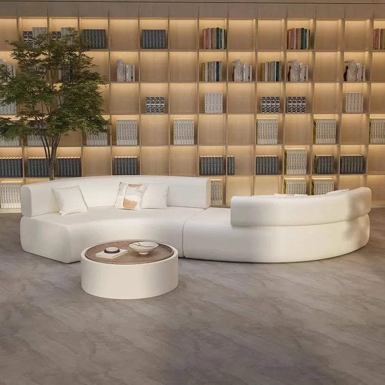 Modern curved special-shaped sofa double-sided S-shaped sofa creative lobby reception hotel beauty salon lounge area sofa