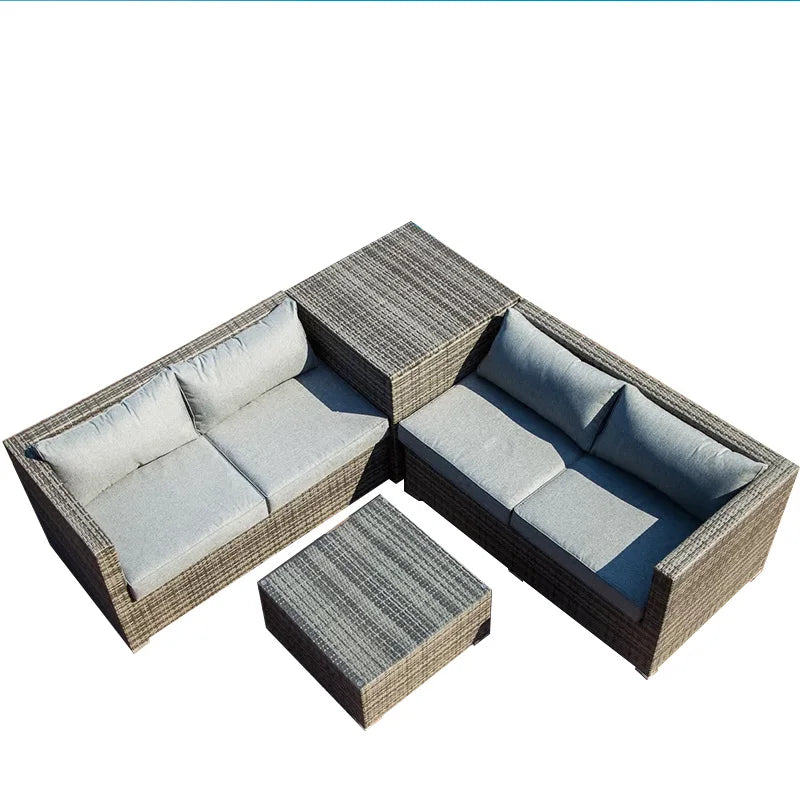 Courtyard sofa, villa, garden terrace, sun protection, waterproof, outdoor leisure rattan weaving corner