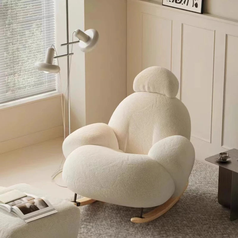elegant creativity armchair Luxury Design modern comfortable Adult rocking chair balcony fashion mecedora adulto home furniture