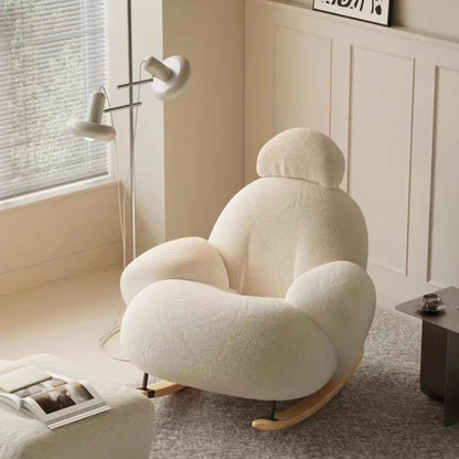 elegant creativity armchair Luxury Design modern comfortable Adult rocking chair balcony fashion mecedora adulto home furniture