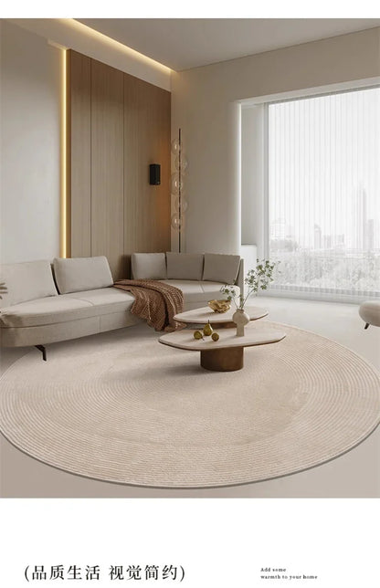 F132  Round living room minimalist sofa coffee table blanket premium light luxury cloakroom floor mat bedroom carpet