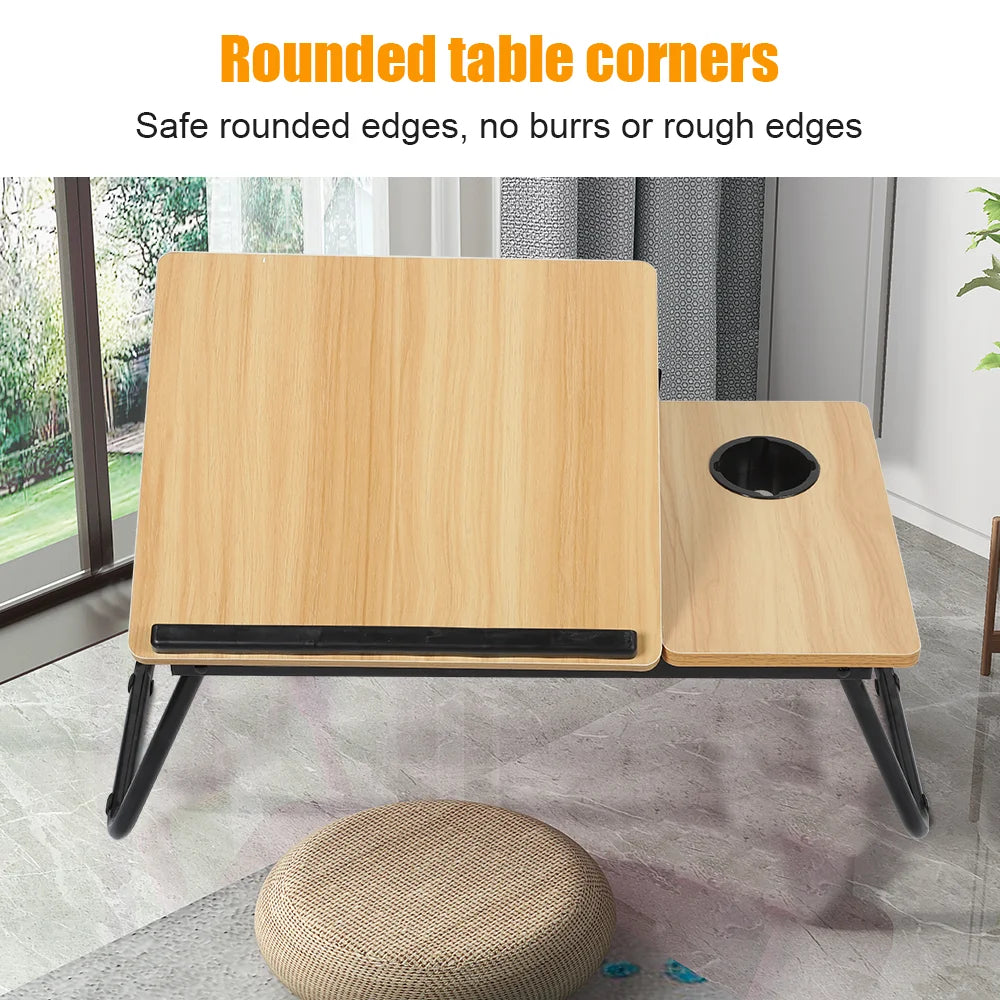 Adjustable Foldable Laptop Desk Portable Ergonomic Stand for Bed Sofa Notebook
