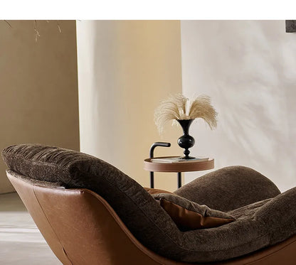 Italian minimalist living room couple double sofa recliner advanced reclining sleeping lazy sofa down
