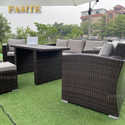Garden outdoor beach rattan weaving leisure sofa chair outdoor furniture outdoor three-person rattan chair sofa