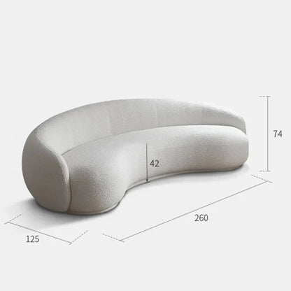 Round Teddy Sofa Lounge Nut Circle Curved Couch White Modern Sofas Chaise Lounge Nordic Style Canape  Living Room Furniture