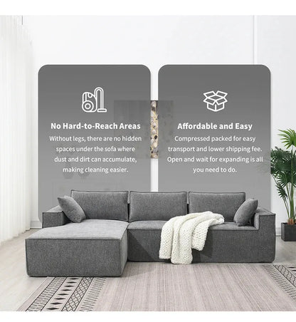 Luxury Living Room Furniture Set Modern Fabric Compressed Sofa Bed Compressed Couch Living Room Sofas