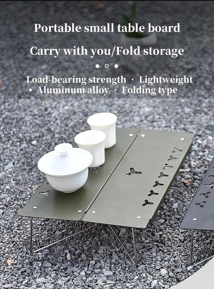 Compact Mini Camping Table Portable Ultralight Folding Tent Table Aluminium Alloy Collapsible Outdoor Table For Hiking