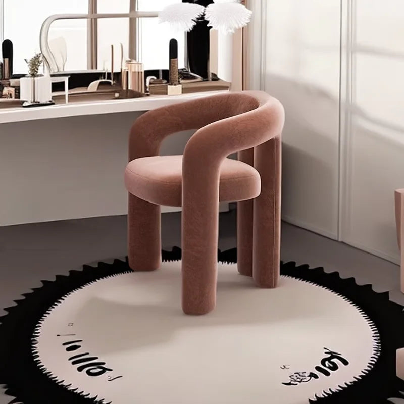 Bedroom Makeup Stool Light Luxury Senior Dresser Chair Home Dining Chair Nail Salon Back Chair