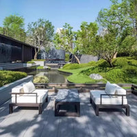 Outdoor sofa aluminum alloy outdoor waterproof sunscreen leisure sofa chair