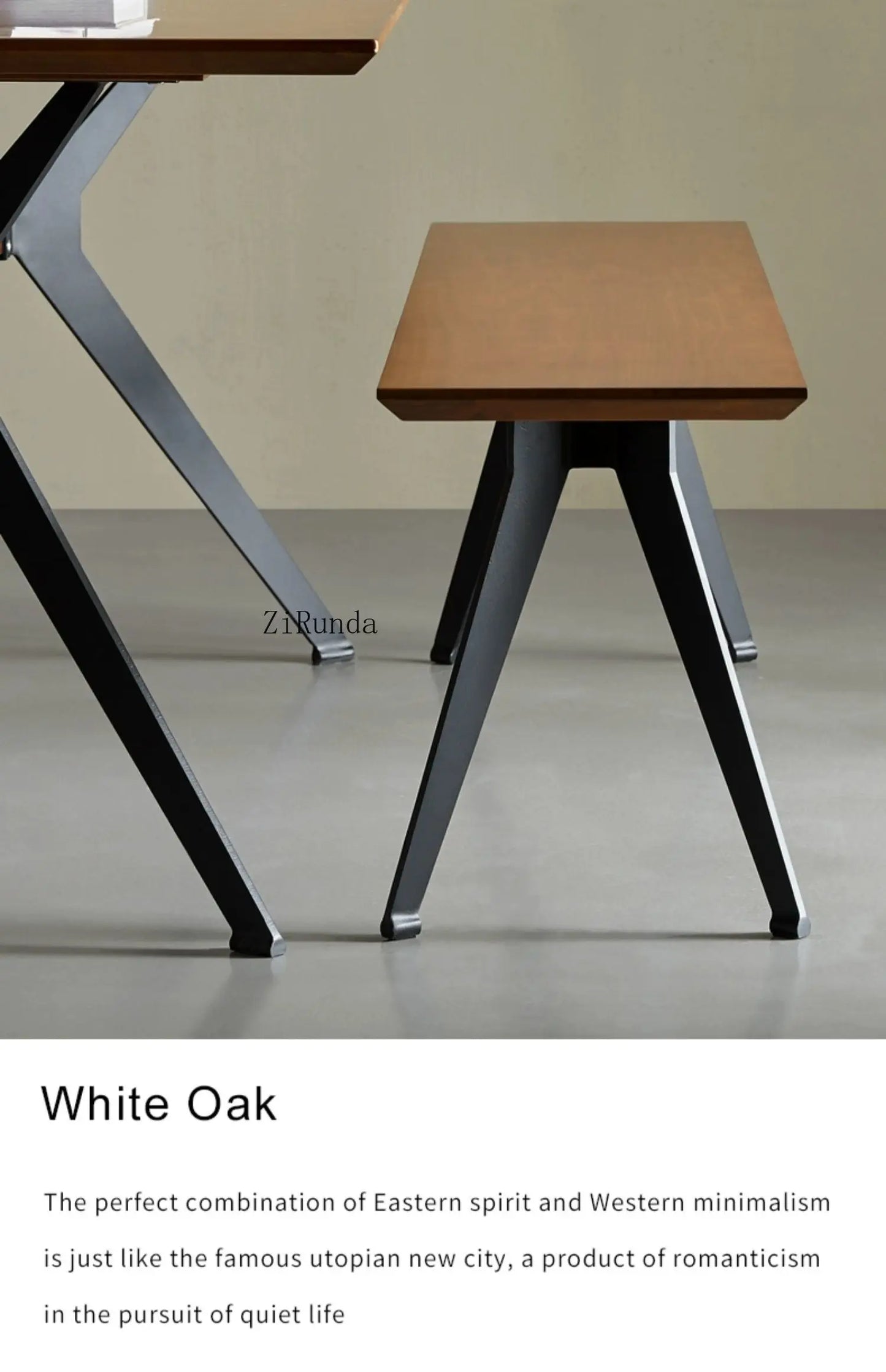 Japanese-style wabi-sabi wind all-solid wood bench light luxury household dining table living room shoe changing stool