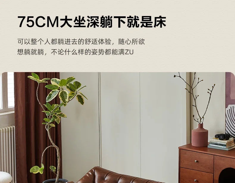 The original bean bag sofa, American retro style, oil wax leather, large sitting, deep, second-hand, first-hand leather, cowhide