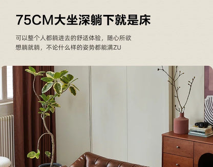 The original bean bag sofa, American retro style, oil wax leather, large sitting, deep, second-hand, first-hand leather, cowhide