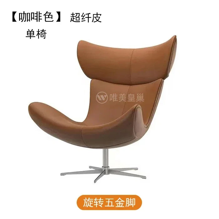 Comfortable Ergonomic Living Room Chairs Modern Leather Nordic Sofa Chairs Designer Recliner Portable Fauteuil Salon Furniture