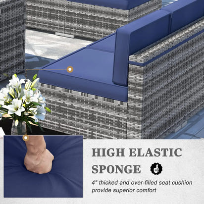 8 Pieces Patio Furniture Set with 44