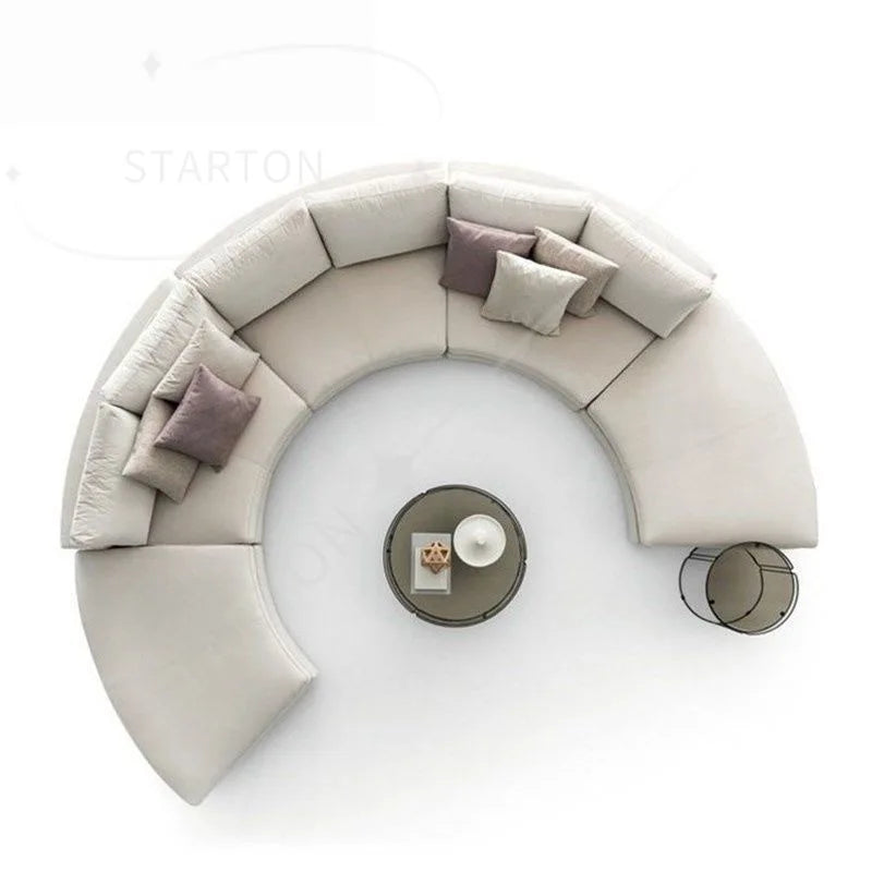 Modern Design Large Circular Sofa Combination Living Room Sofa Light Luxury Hotel Lobby Reception Beauty Salon Club Leisure Sofa