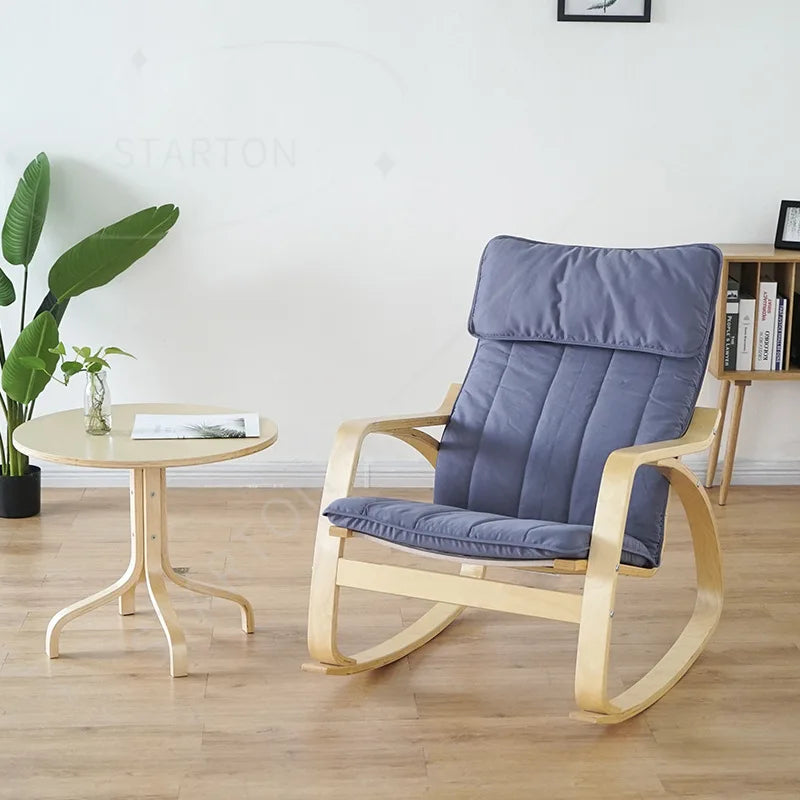 Rocking Chair Lazy Sofa Balcony Chair Leisure Chair Pregnant Woman Recliner Adult Home Armchair Small Apartment Home Furniture