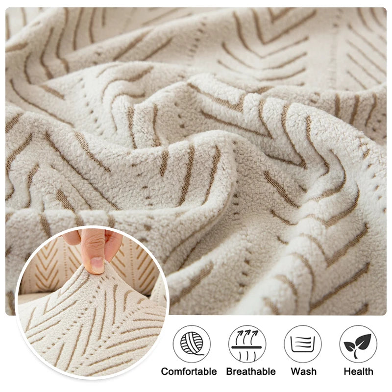 Jacquard Sofa Covers for Living Room Stretch Couch Cover Pets Dogs Friendly Anti Slip Thickened Slipcovers Furniture Protector