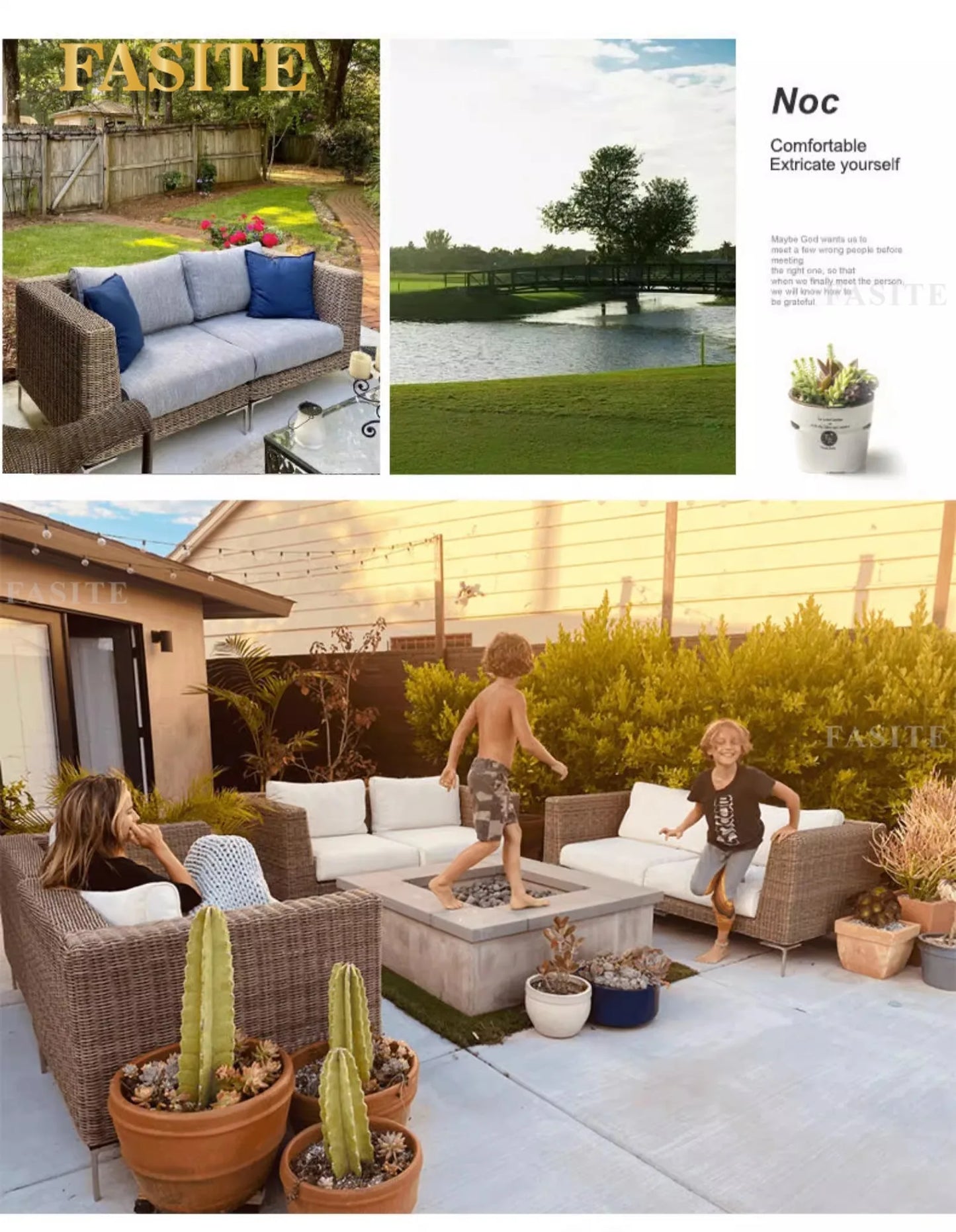 Outdoor rattan sofa outdoor rattan garden homestay sofa furniture