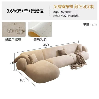 New Style Sofa Modern Simple Nordic Fabric Corner Small Apartment Living Room French Sofa