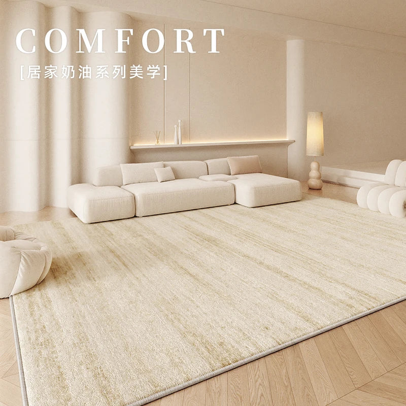 Cream Style Bedroom Decor Carpet Light Luxury Carpets for Living Room Fluffy Soft Art Design Lounge Rug Home Thickened Plush Mat