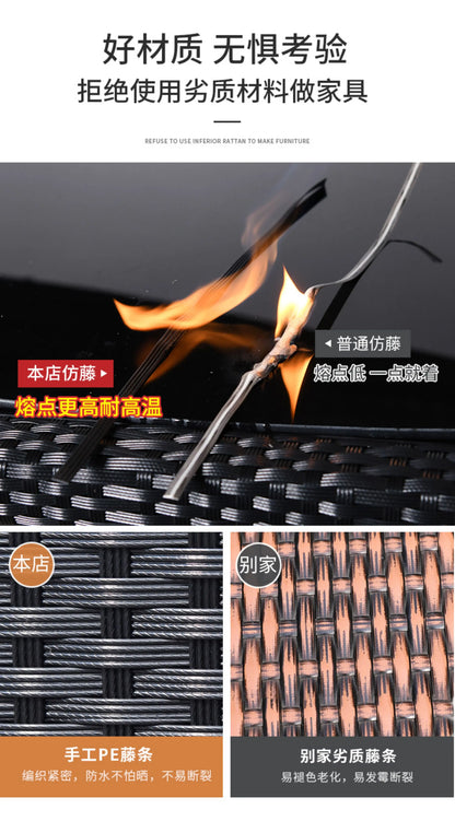 Outdoor Rattan Garden Furniture Sets Sofa Modern Luxury Metal Garden Furniture Sets Storage Table Conjunto Trendy Furniture