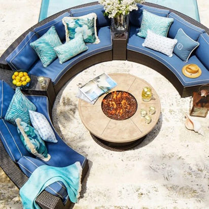 Living Room Combination Garden Sofas Courtyard Simple Lawn Coffee Table Garden Backrest Pe Rattan Furniture Sofá Jardín MHHYSF