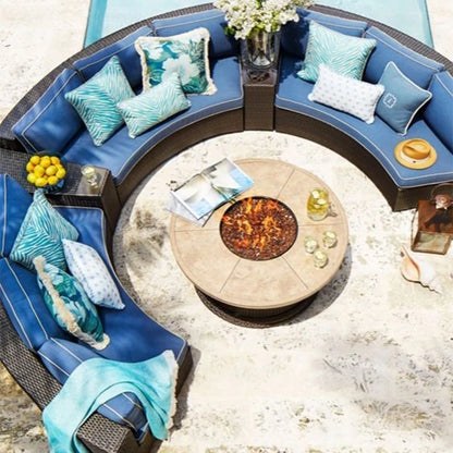 Living Room Combination Garden Sofas Courtyard Simple Lawn Coffee Table Garden Backrest Pe Rattan Furniture Sofá Jardín MHHYSF