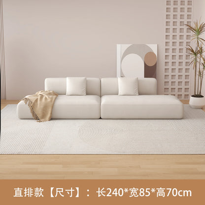 Simple cream style semicircular curved sofa Nordic modern small apartment living room