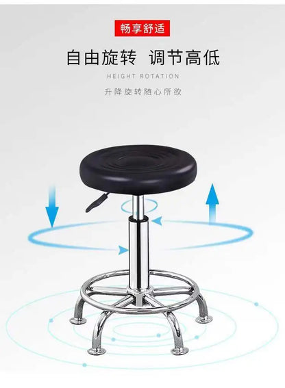 Bar Chair Bar Chair Stool Stool Haircut Chair Rotating Lifting Round Stool Backrest Pulley Chair Large Work Stool Supply