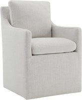 Dining Chairs with Casters, Upholstered Modern Rolling Dining Chairs with Rollers Armchair for Bedroom Reading Room Living Room