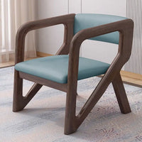 Walnut solid wood chair high value ins style book desk chair living room study back chair simple dining