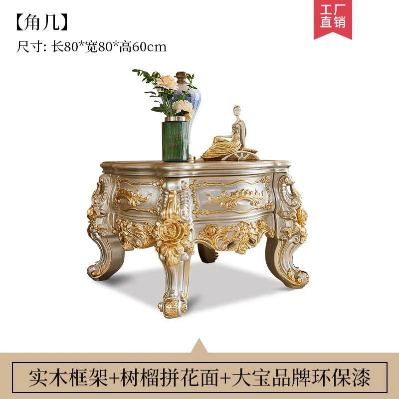Luxury Couch Living Room Sofa Genuine Leather Solid Wood Living Room Sofa Elegant Europe Canape Salon Home Furniture