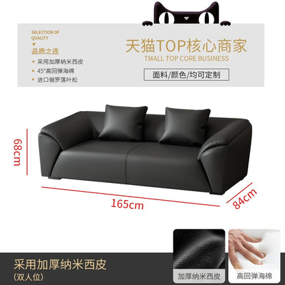 Sofa simple business reception office meeting area leisure rest area three-person coffee table combination