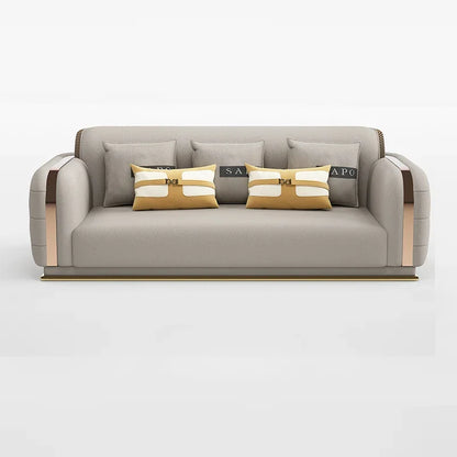 Sofa Genuine Leather Designer Italian  Loveseat Single Canape