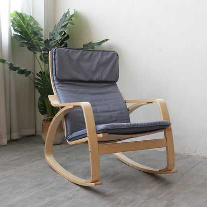 Liveable America Nordic Home Furnishing Bonn Rocking Chair Happy Chair Solid Wood Reclining Chair Lazy Maternity