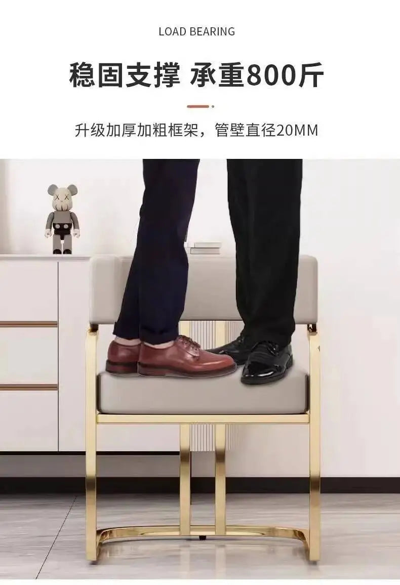 Luxury Dining Chairs Hotel Sales Office Receives Mahjong Sofa Chairs To Discuss Makeup Chairs in Nail Shops Velvet Bar Stool Hig