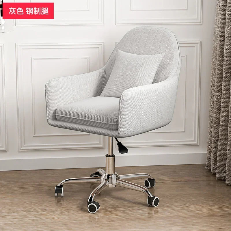 Computer Chair Nordic Household Comfortable Office Chair Bedroom Furniture Designer Backrest Study Swivel Pulley Gaming Chair