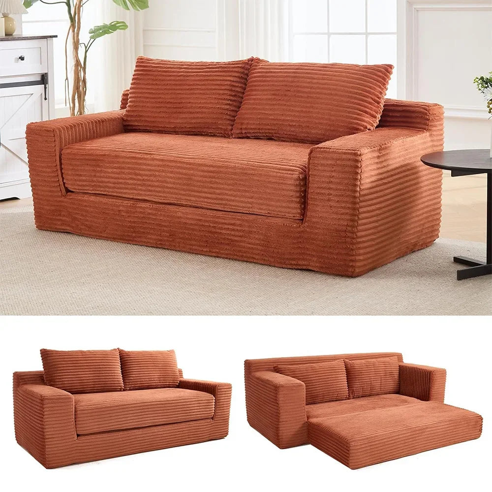 JC Modular Fabric Folding Vacuum Compression Sofa Bed Living Room Sofa Sponge Lazy Frameless Boneless Sofa Chair