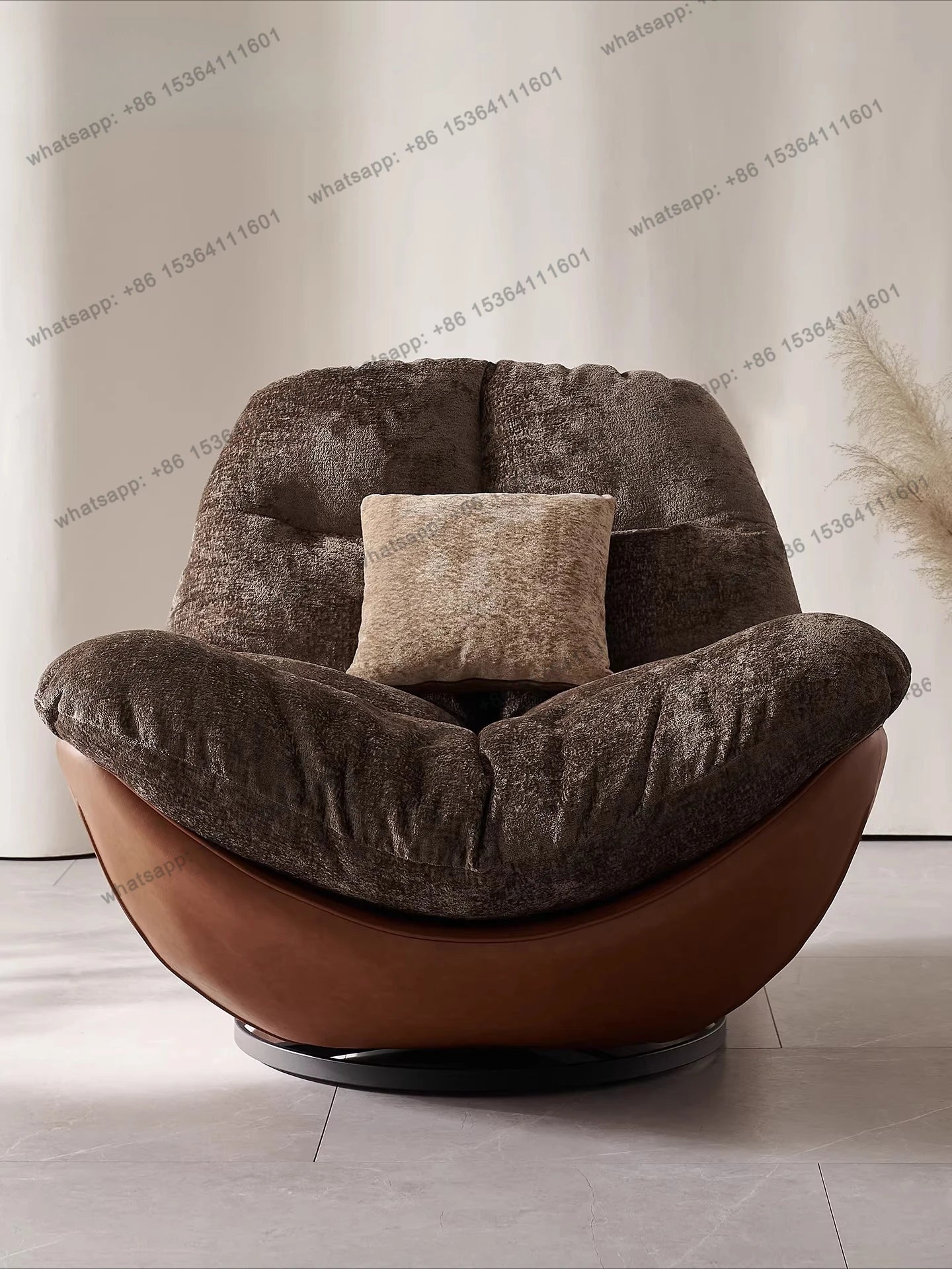 Italian minimalist lazy sofa chair modern simple living room bedroom home balcony swivel chair