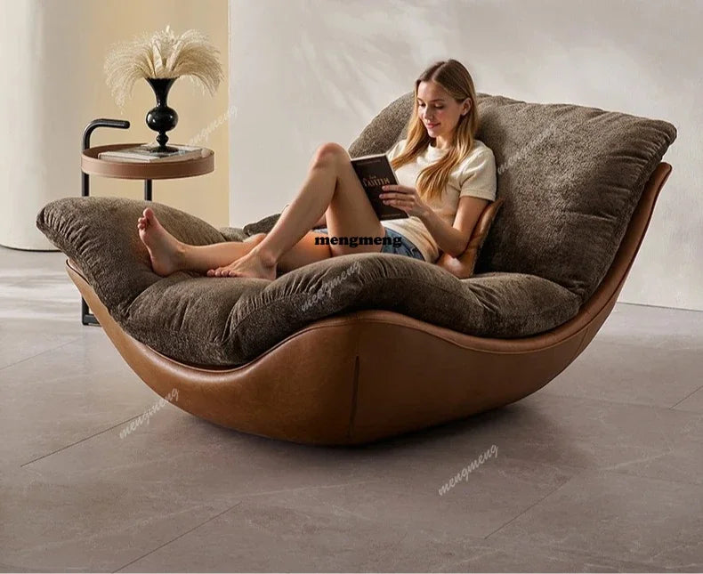 Hot sales Luxury Curved Couch Living Room Single Lazy Boneless Living Room Sofas Modern Living Room Furniture