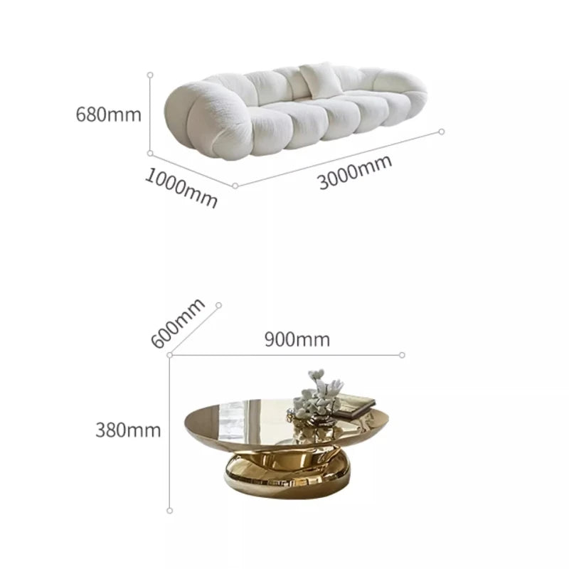 Italian Minimalist Sofa Villa Large Flat Floor Furniture High Luxury International Hall W9