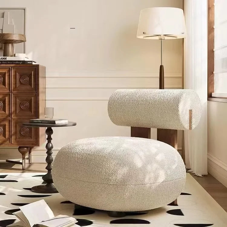 Modern Luxury Nordic Living Room Chairs Home Furniture Leisure Chairs Velvet Single Sofa Chairs Solid Wood Frames