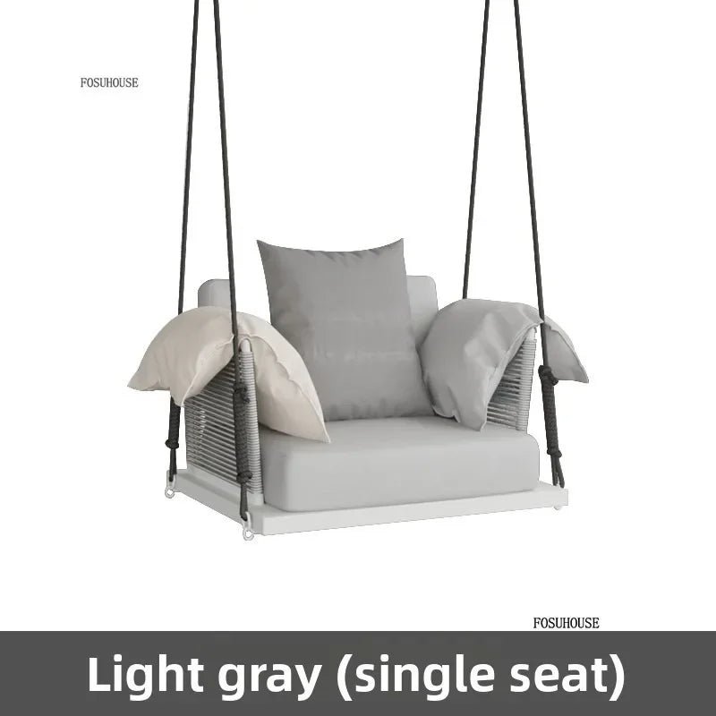 Nordic Patio Swings Indoor Balcony Hanging Basket Chair Home Single Double Rope Hanging Basket Hanging Chairs Outdoor Furniture