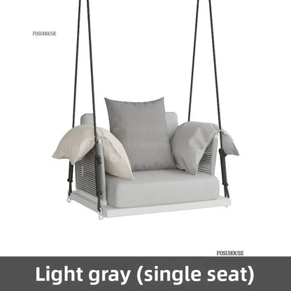 Nordic Patio Swings Indoor Balcony Hanging Basket Chair Home Single Double Rope Hanging Basket Hanging Chairs Outdoor Furniture