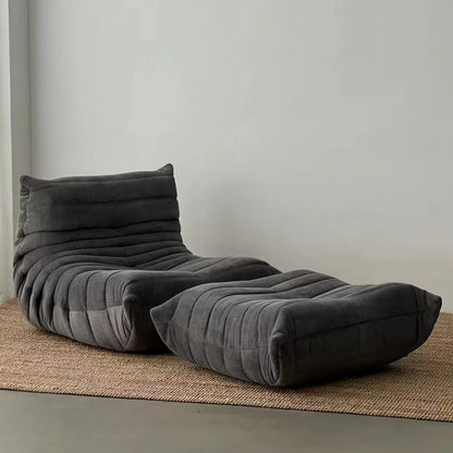 Lounge Bean Bag Chair for Adult Armless Lazy Floor Sofa Fireside Chair for Living Room Gaming Room Bedroom Soft Corduroy Couch