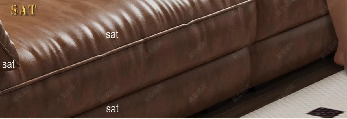 Minimalist Brown Sleep Sofa Faux Leather Designer Loveseat Lazy Sofa Couch Cloud Divano Da Soggiorno Living Room Furniture