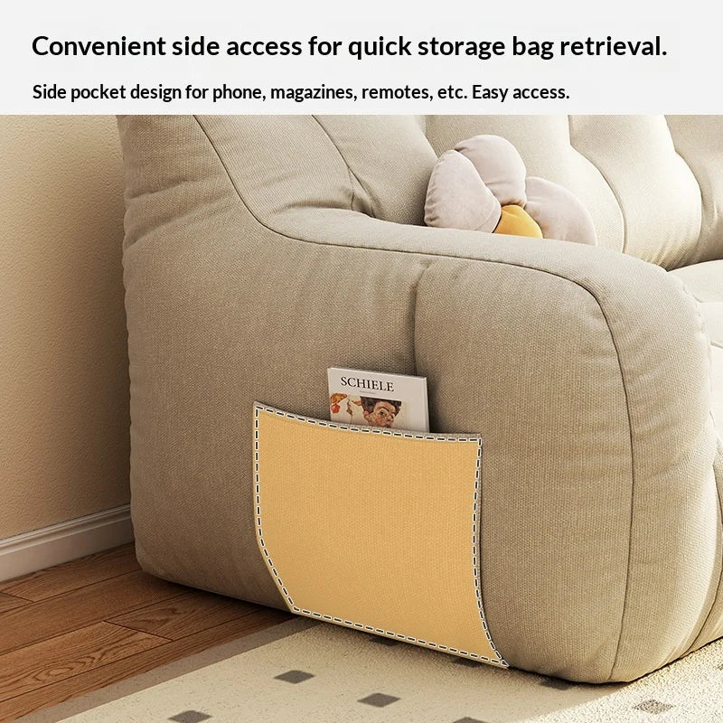 Sofa Bed Living Room Convertible Fabric Sofa Small Apartment Two Three Seater Tatami Lounge Lazy Couch Modern Home Furniture