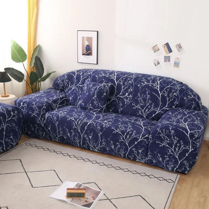 New All-season L-shape Non-slip Elastic Sofa Cover With Patterns, 360 Degree Coverage 1/2/3/4 Seat Sofa Cushion for Living Room