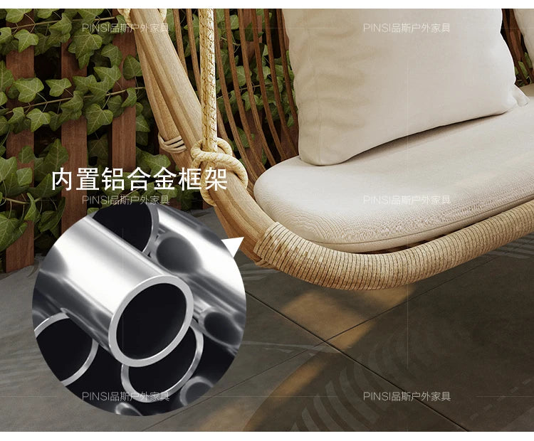 MJY hanging basket rattan chair single double swing sofa indoor cradle ceiling rattan chair