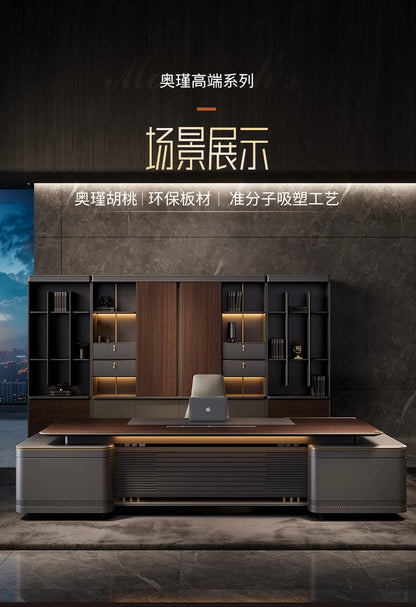 Filing Cabinet Luxury Large Computer Tables Modern Minimalist Executive Manager President Table Office Combination Furniture